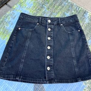 American Eagle Black Denim Skirt